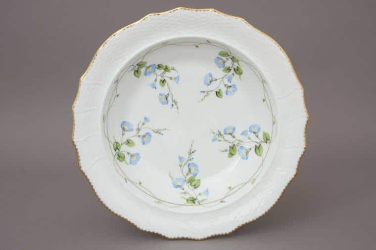 01038-2-00 NY Dish on Foot Morning Glory Great serving masterpiece hand-painted with Herend's very own Morning Glory (Nyon) decor