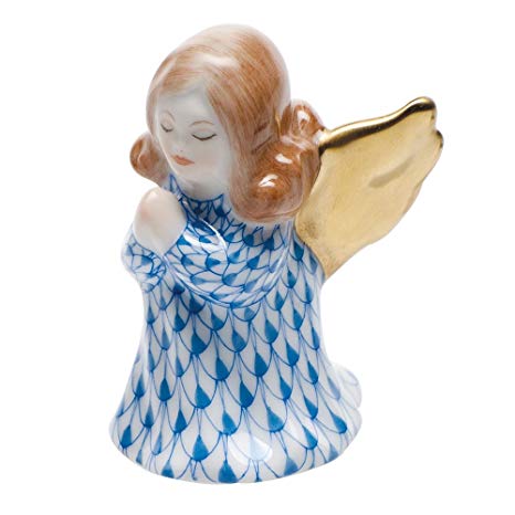 Small Praying Angel Figurine - Fishnet Purple Small Herend figurine perfect as a Christmas gift or a new piece in your Herend collection.