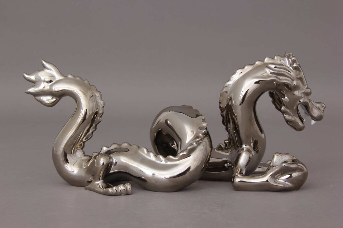 Herend-Porcelain-Large-Dragon-Figurine-Platinum15601-0-00 PLATI-1