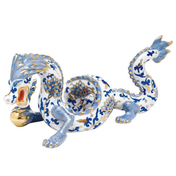 Herend Large Dragon Figurine- Blue Ming DynastyLimited to 100 pcs. Herend Large Dragon hand-painted with the world-famous blue Ming Dynasty Decor. Limited to 100 pcs. Comes with a gift package and certificate of origin and limitation.