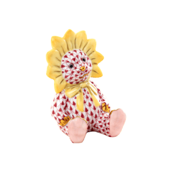 Herend-Sunflower-Bear-Fishnet-Animal-Figurine