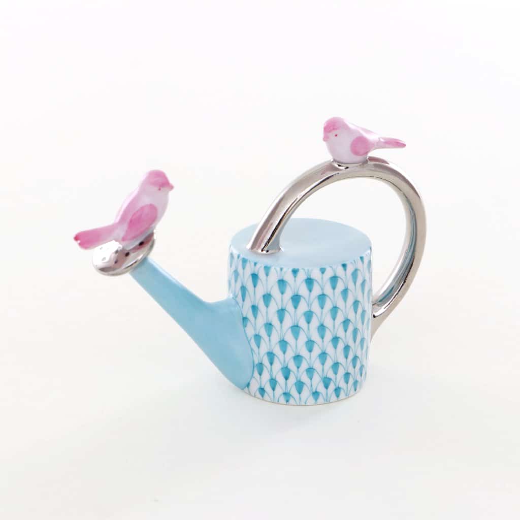 Herend-Watering-Can-With-Birds-Turquoise-Fishnet-16151-0-00 VHTQ-PT