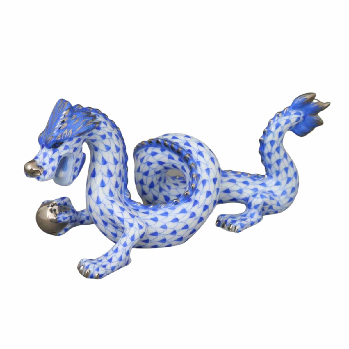 Herend-Dragon-Fishnet-Blue-Platinum-Figurine-15070-0-00-VHB1-PT