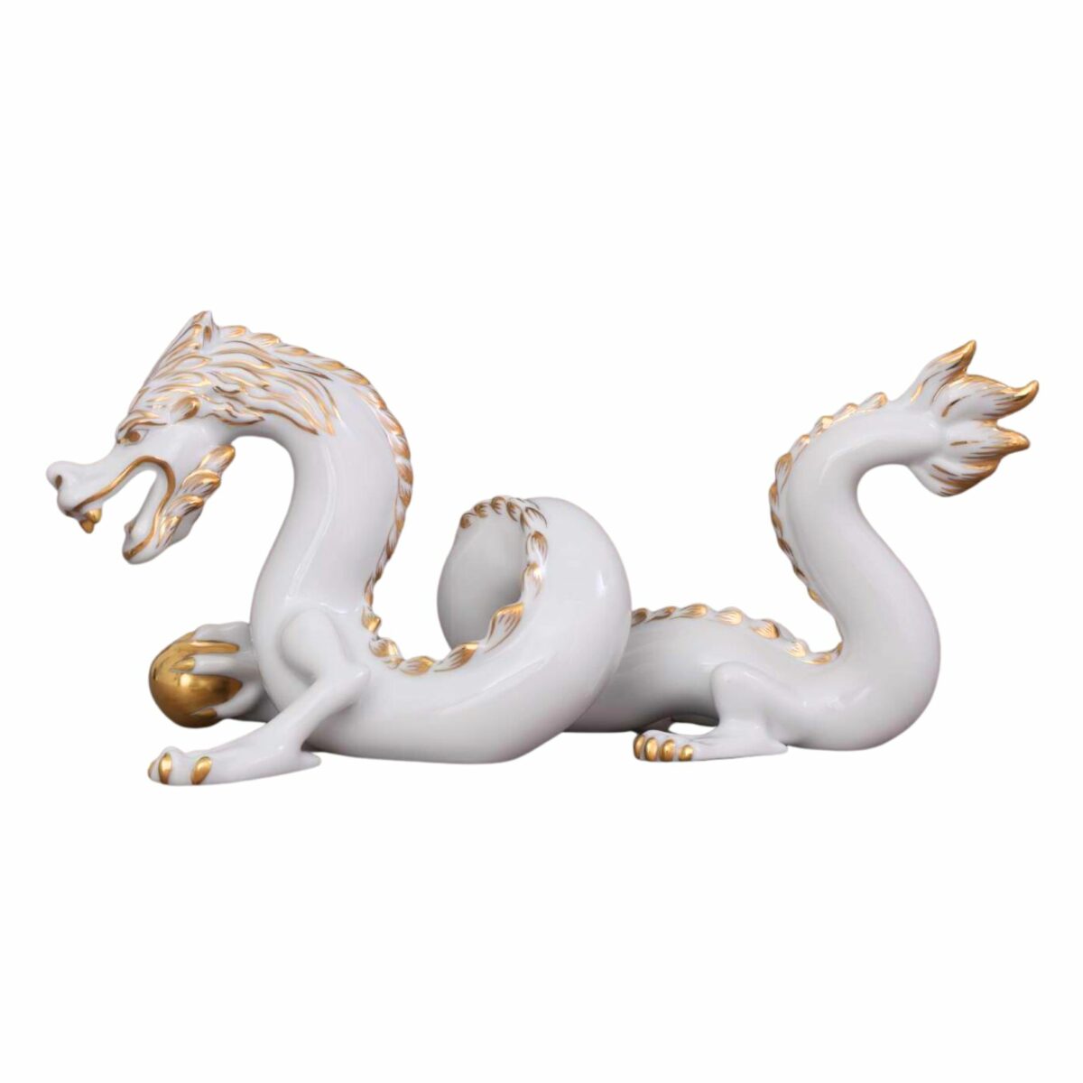 Herend-Dragon-Large-Figurine-White-Gold-15601-0-00-A-OR