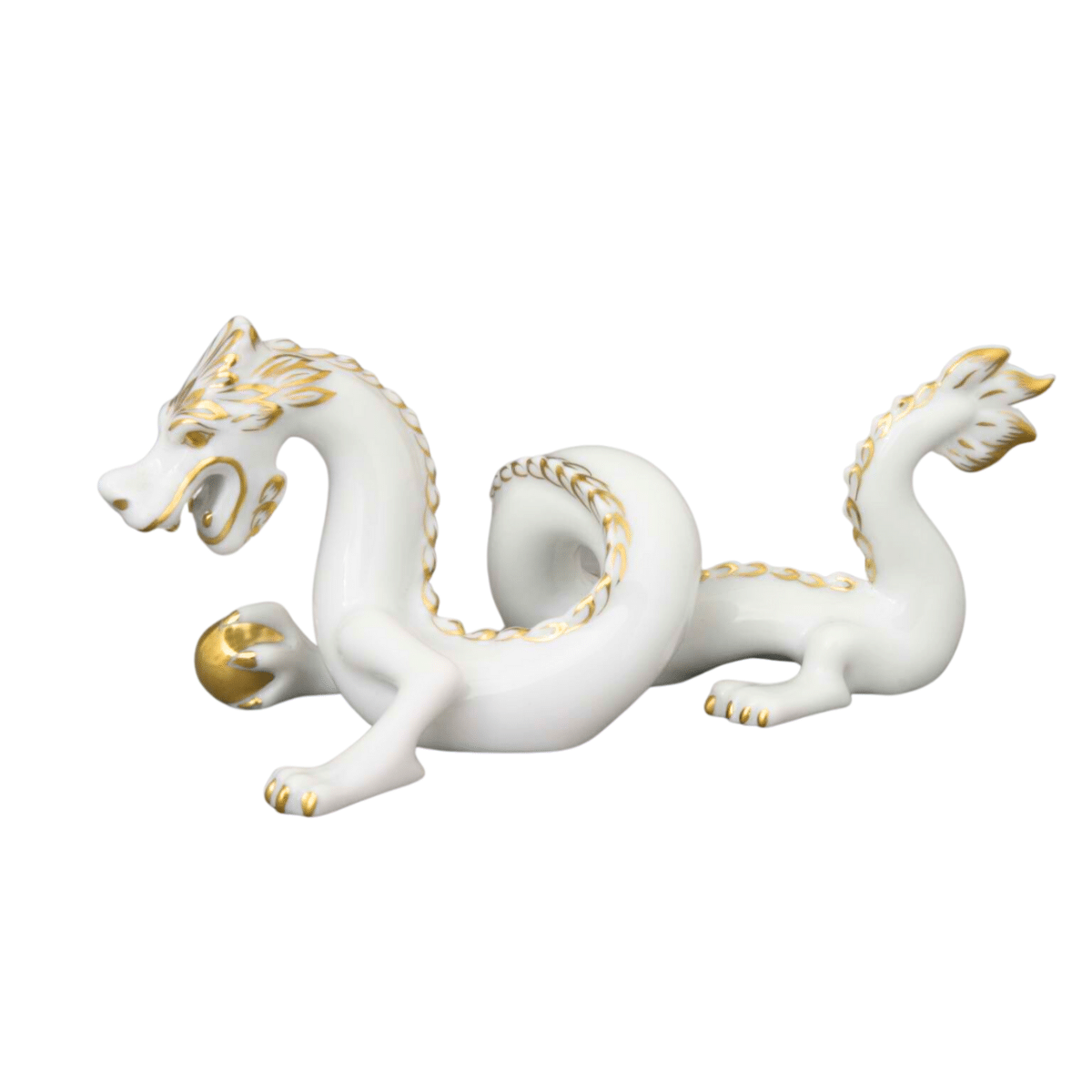 Herend-White-Dragon-Figurine-15070-0-00-A-OR