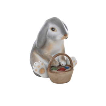 Herend-Porcelain-Bunny-Figurine-with-Easter-Egg-Basket-Matt-Natural-05850000MCD
